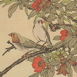 Imao Keinen woodblock kacho-ga bird and flower prints